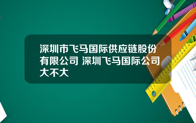 深圳市飞马国际供应链股份有限公司 深圳飞马国际公司大不大